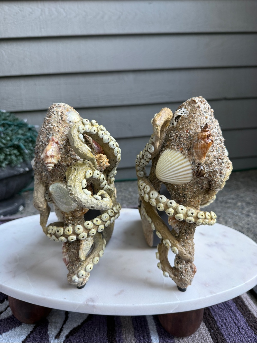 Octopus Tentacle Platform Heels in Sand - Picture 3 of 12